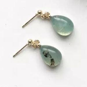 Semi Precious Teardrop Gentle Light Green